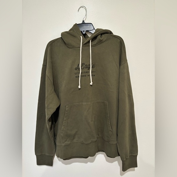 Men’s American Eagle hoodie Green Brand New size Large - Picture 1 of 5